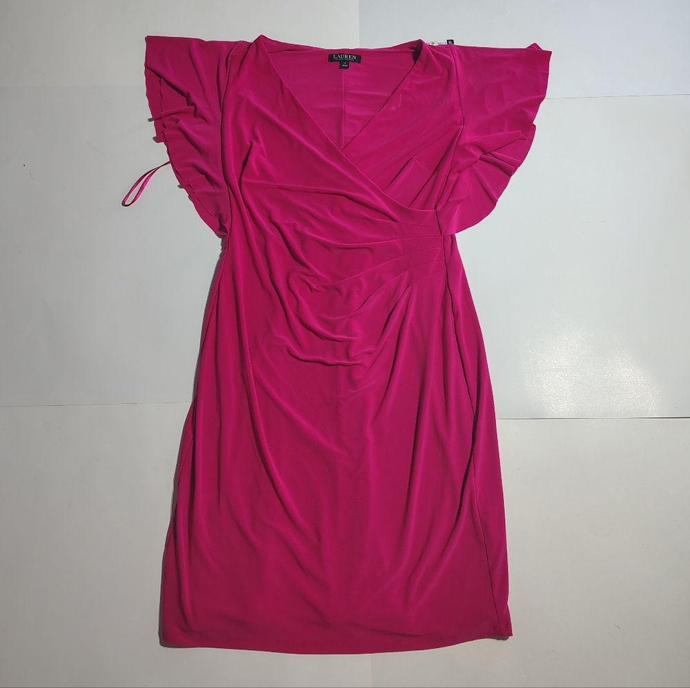 Lauren Ralph Lauren Elegant Pink Wrap Dress Clean Women's Size 12